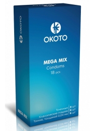 Презервативы OKOTO Mega Mix - 18 шт. - Sitabella - купить с доставкой в Петрозаводске
