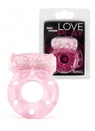 Розовое эрекционное виброкольцо с бабочкой - 1137 - в Петрозаводске купить с доставкой