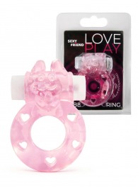 Розовое эрекционное виброкольцо в форме зайчика - 1137 - в Петрозаводске купить с доставкой