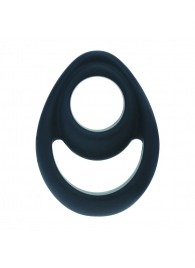 Черное эрекционное кольцо Double Ergo Silicone Cockring - Shots Media BV - в Петрозаводске купить с доставкой