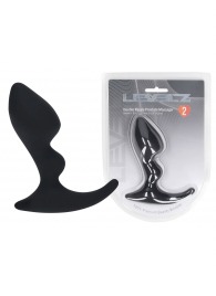 Черная анальная пробка для массажа простаты Double Ripple Silicone Prostate Massager - Shots Media BV - в Петрозаводске купить с доставкой