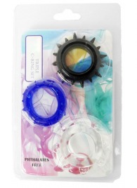 Набор из 3 эрекционных колец разного цвета и рельефа - Boys of Toys - в Петрозаводске купить с доставкой