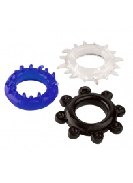 Набор из 3 эрекционных колец разного цвета и рельефа - Boys of Toys - в Петрозаводске купить с доставкой