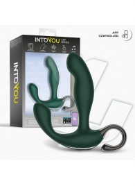 Зеленый вибромассажёр простаты Greeny - 12,8 см. - Intoyou - в Петрозаводске купить с доставкой