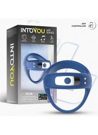 Синее интерактивное эрекционное виброкольцо Rank - Intoyou - в Петрозаводске купить с доставкой