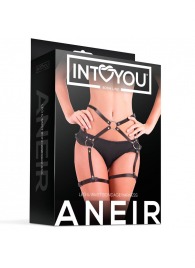 Черные стрепы на бёдра Aneir - Intoyou - купить с доставкой в Петрозаводске