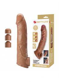 Карамельный фаллоудлинитель с подхватом мошонки Silas - 26 см. - Baile - в Петрозаводске купить с доставкой
