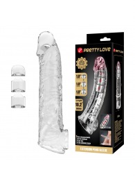 Прозрачный фаллоудлинитель с подхватом мошонки Silas - 26 см. - Baile - в Петрозаводске купить с доставкой