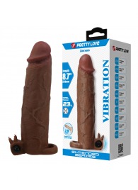 Коричневая насадка на пенис Xerxes - 22 см. - Baile - в Петрозаводске купить с доставкой