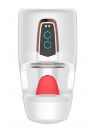 Белый мастурбатор с язычком и возвратно-поступательными движениями - Secwell - в Петрозаводске купить с доставкой