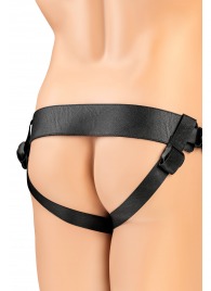 Телесный фаллопротез на черных ремнях Conall - 15 см. - ToyFa - купить с доставкой в Петрозаводске