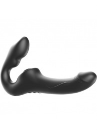 Черный безремневой страпон с 3 моторами - Ibiza - купить с доставкой в Петрозаводске