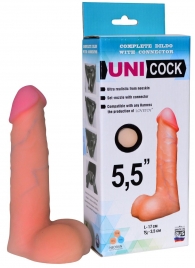 Фаллическая насадка Харнесс UNICOCK 5,5  - 17 см. - LOVETOY (А-Полимер) - купить с доставкой в Петрозаводске