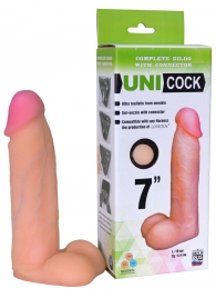 Фаллическая насадка Харнесс UNICOCK 7  - 19 см. - LOVETOY (А-Полимер) - купить с доставкой в Петрозаводске
