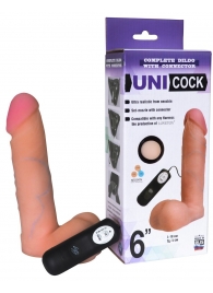 Фаллическая насадка Харнесс UNICOCK 6  с вибрацией - 18 см. - LOVETOY (А-Полимер) - купить с доставкой в Петрозаводске