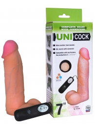 Фаллическая насадка Харнесс UNICOCK 7  с вибрацией - 19 см. - LOVETOY (А-Полимер) - купить с доставкой в Петрозаводске