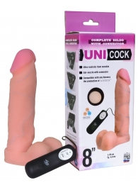 Фаллическая насадка Харнесс UNICOCK 8  с вибрацией - 20 см. - LOVETOY (А-Полимер) - купить с доставкой в Петрозаводске