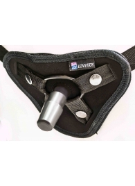 Страпон с 2 насадками и вибрацией UniStrap - 19 и 12 см. - LOVETOY (А-Полимер) - купить с доставкой в Петрозаводске