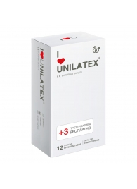 Ультратонкие презервативы Unilatex Ultra Thin - 12 шт. + 3 шт. в подарок - Unilatex - купить с доставкой в Петрозаводске