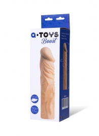 Насадка с ярко выраженной головкой и рельефным стволом - 19 см. - A-toys - в Петрозаводске купить с доставкой