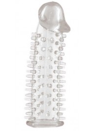 Прозрачная насадка на половой член с закрытой головкой и шипами - 12,5 см. - ToyFa - в Петрозаводске купить с доставкой