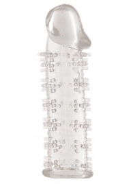 Гелевая прозрачная насадка с шипами - 12 см. - Toyfa Basic - в Петрозаводске купить с доставкой