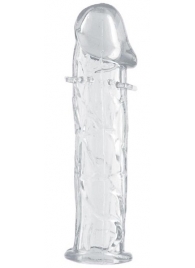 Гладкая прозрачная насадка с усиками под головкой - 12,5 см. - Toyfa Basic - в Петрозаводске купить с доставкой