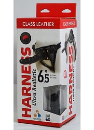 Насадка-фаллоимитатор на кожаных трусиках Harness Ultra Realistic 6,5  - 18,5 см. - LOVETOY (А-Полимер) - купить с доставкой в Петрозаводске