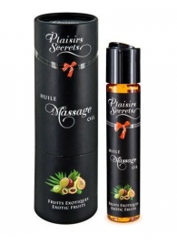 Массажное масло с ароматом экзотических фруктов Huile de Massage Gourmande Fruits Exotiques - 59 мл. - Plaisir Secret - купить с доставкой в Петрозаводске
