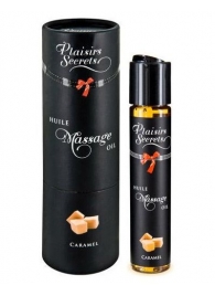 Массажное масло с ароматом карамели Huile de Massage Gourmande Caramel - 59 мл. - Plaisir Secret - купить с доставкой в Петрозаводске