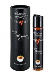 Массажное масло с ароматом крем брюле Huile de Massage Gourmande Creme Brulée - 59 мл. - Plaisir Secret - купить с доставкой в Петрозаводске