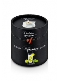 Массажная свеча с ароматом мохито Bougie de Massage Mojito - 80 мл. - Plaisir Secret - купить с доставкой в Петрозаводске