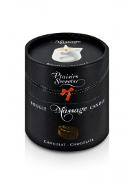 Массажная свеча с ароматом шоколада Bougie de Massage Gourmande Chocolat - 80 мл. - Plaisir Secret - купить с доставкой в Петрозаводске