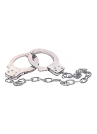 Наручники из металла с длинной цепочкой CHROME HANDCUFFS METAL HANDCUFFS W. KEY - NMC - купить с доставкой в Петрозаводске