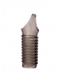 Дымчатая насадка с рёбрышками и подхватом мошонки ToyFa XLover - 12,5 см. - ToyFa - в Петрозаводске купить с доставкой