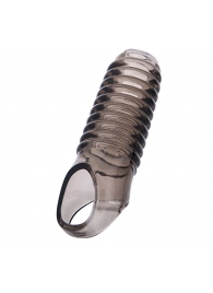 Дымчатая насадка с рёбрышками и подхватом мошонки ToyFa XLover - 12,5 см. - ToyFa - в Петрозаводске купить с доставкой