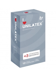 Презервативы с рёбрами Unilatex Ribbed - 12 шт. + 3 шт. в подарок - Unilatex - купить с доставкой в Петрозаводске