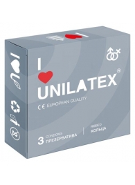 Презервативы с рёбрами Unilatex Ribbed - 3 шт. - Unilatex - купить с доставкой в Петрозаводске