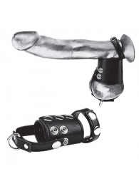 Кольцо на член и мошонку Cock Ring With 2  Ball Stretcher And Optional Weight Ring - BlueLine - в Петрозаводске купить с доставкой