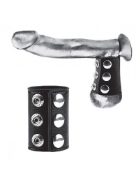 Утяжка на пенис на кнопочках 100% PVC STRAP WITH METAL SNAP - BlueLine - купить с доставкой в Петрозаводске