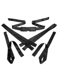 Бондажный набор из сатиновых лент Bordeaux 5 Piece Satin Bondage Set - XR Brands - купить с доставкой в Петрозаводске