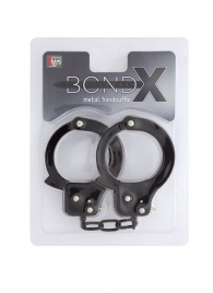 Чёрные наручники из листового металла BONDX METAL CUFFS BLACK - Dream Toys - купить с доставкой в Петрозаводске