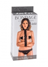 Ошейник с длинной лентой и наручниками Strap Bondage Kit One Size - Lola Games - купить с доставкой в Петрозаводске