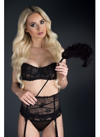 Стек с большим чёрным пером Large Feather Tickler - 65 см. - Blush Novelties - купить с доставкой в Петрозаводске