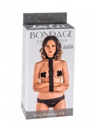 Ошейник с длинной лентой и наручниками Strap Bondage Kit Plus Size - Lola Games - купить с доставкой в Петрозаводске