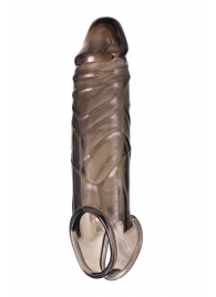 Дымчатая фаллическая насадка с подхватом и закрытой головкой - 16,2 см. - ToyFa - в Петрозаводске купить с доставкой