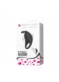 Чёрное эрекционное кольцо с вибрацией Rabbit Vibrator - Baile - в Петрозаводске купить с доставкой