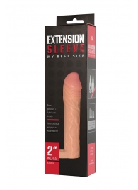 Телесная насадка-удлинитель Extension sleeve с подхватом - 17 см. - Sitabella - в Петрозаводске купить с доставкой