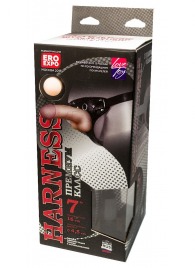 Кожаный пояс харнесс WOMAN LONG премиум класса с 3 насадками - LOVETOY (А-Полимер) - купить с доставкой в Петрозаводске