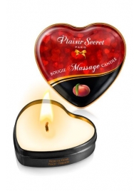 Массажная свеча с ароматом персика Bougie Massage Candle - 35 мл. - Plaisir Secret - купить с доставкой в Петрозаводске